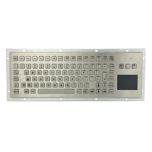 Tastatur / gebürsteter Edelstahl - D-8606T - ShenZhen DAVO Electronics Co., Ltd - einbaufähig / mit mechanischen Tasten / 2 Maustasten