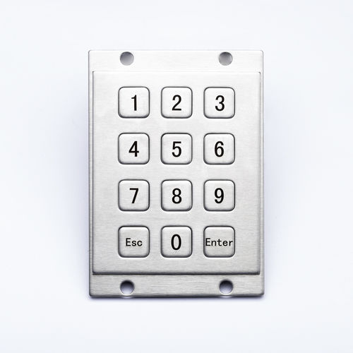Nummernblock / 12 Tasten - D-8208 - ShenZhen DAVO Electronics Co., Ltd - einbaufähig / Edelstahl / Legierung