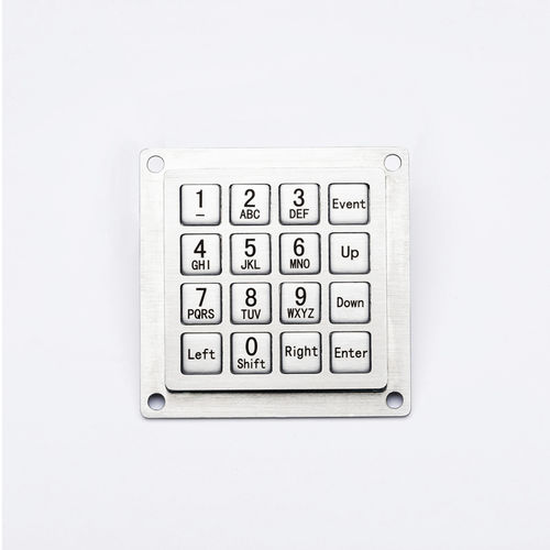 Nummernblock / 16 Tasten - D-8291 - ShenZhen DAVO Electronics Co., Ltd - einbaufähig / Edelstahl / Legierung