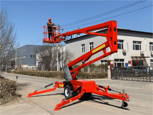 Gezogene Teleskoparbeitsbühne - G-GBT-16 - Jinan Gradin Machinery Co., Ltd. - hybrid / Benzin / Diesel
