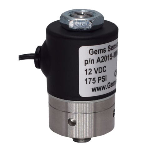 Direktgesteuertes Magnetventil - AS series - GEMS SENSORS & CONTROLS - 2-Wege / für Gas / Miniatur