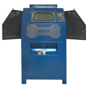 Druckstrahlkabine - PK-AS series - Sant-Tech - automatisch / mit Drehtisch / für die Luftfahrt