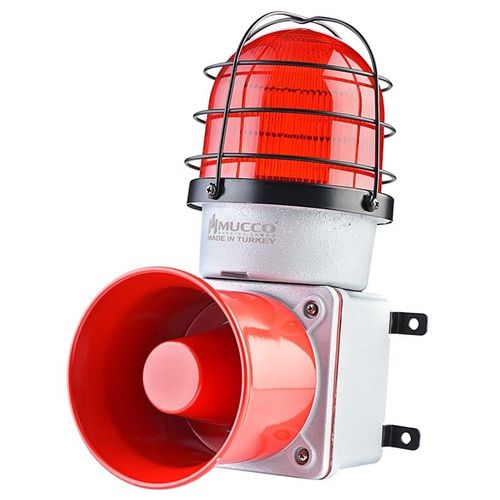 Sirene / LED -Alarmleuchte - SNT-E12522-D-1 - MUCCO  Warning Lights - IP65 / für schwierige Umgebungen / 130 dB