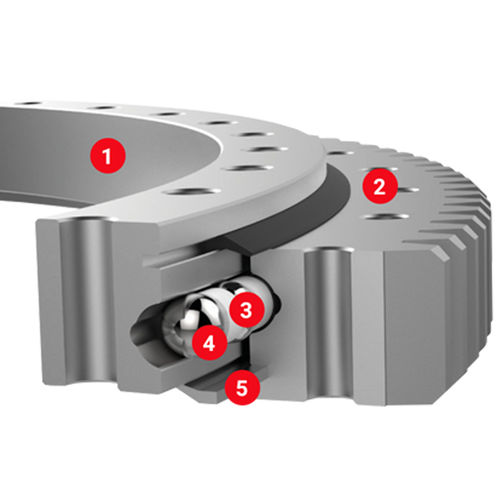 Drehverbindung mit Außenverzahnung - 01 - XUZHOU FENGHE SLEWING BEARING CO.,LTD - mit 4-Punkt-Lager / einreihig / Vierpunkt-Kontakt