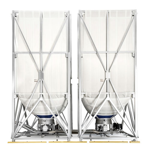 Polyester-Silo - TECHNOSILOS - mit konischem Boden / flexibel / für Pulver
