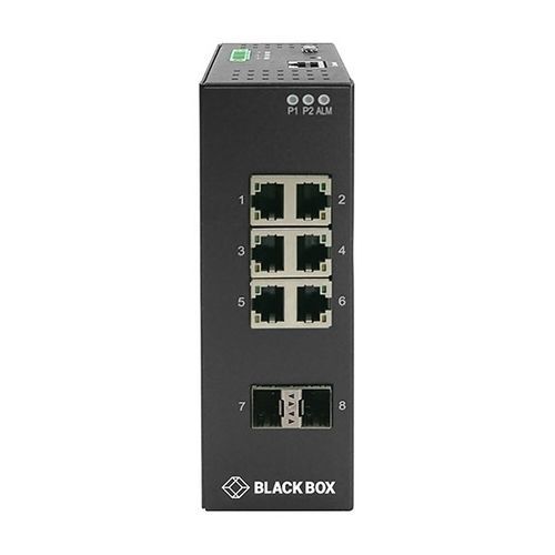 Ethernet-Switch / managed - LIG10 series - Black Box - 8 Ports / Gigabit-Ethernet / für DIN-Schiene