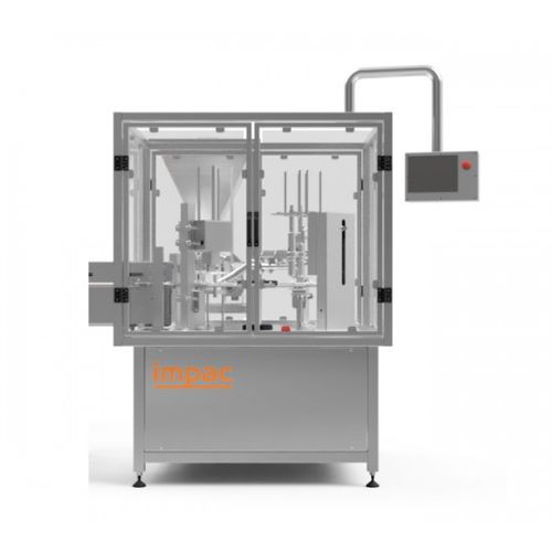 Füll Verschließ Etikettiermaschine / Rotation - TYPHOON - impac Engineering ltd. - automatisch / PLC-gesteuert / für Pulver