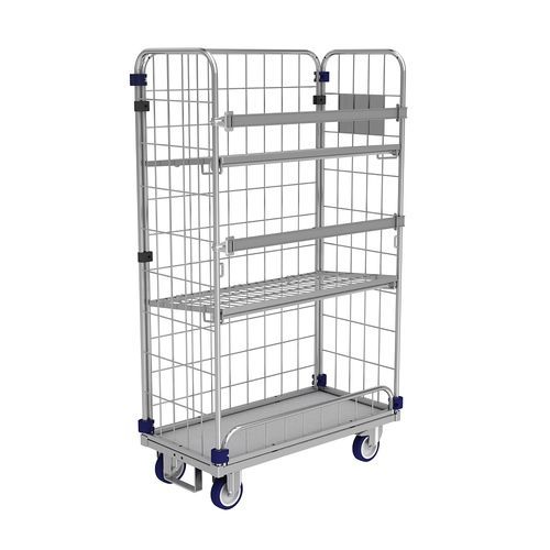 Rollcontainer für Textilien - KM 9346-1.61 - SAMARIT S.R.O. - Fachböden / Drahtgewebe / 3 Seitenwände