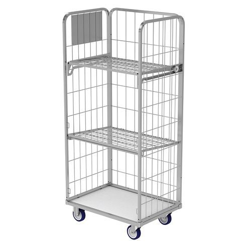 Rollcontainer für Textilien - AV 8358-1,82 - SAMARIT S.R.O. - Fachböden / Drahtgewebe / 3 Seitenwände