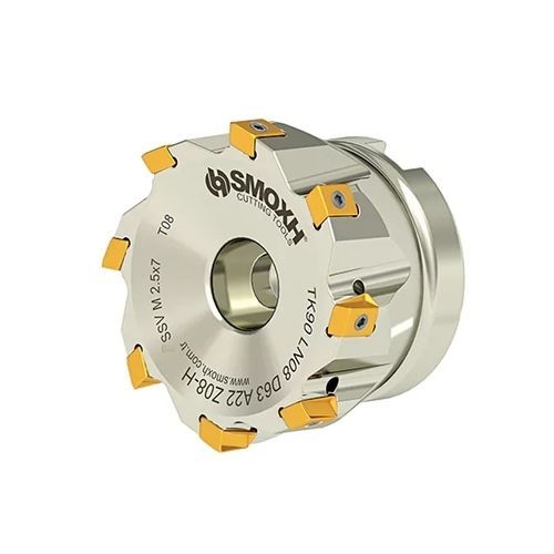 Walzenstirnfräser - TK90 LN08 D63 A22 Z08-H - SMOXH CUTTING TOOLS - 1/4 Kreis / Eckradius / mit austauschbaren Wendeschneidplatten