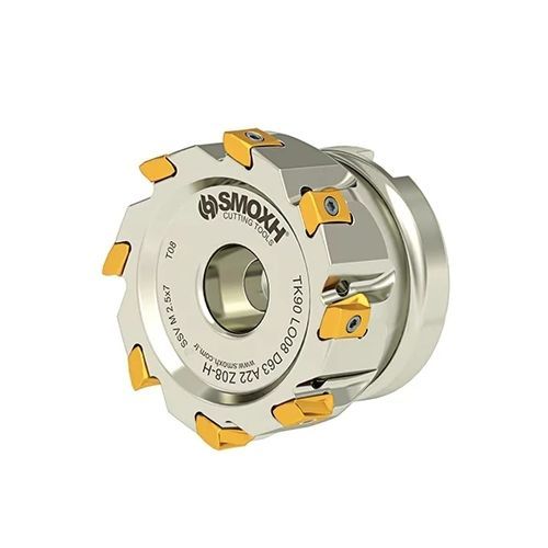 Walzenstirnfräser - TK90 LO12 D63 A22 Z06-H - SMOXH CUTTING TOOLS - 1/4 Kreis / Eckradius / mit austauschbaren Wendeschneidplatten