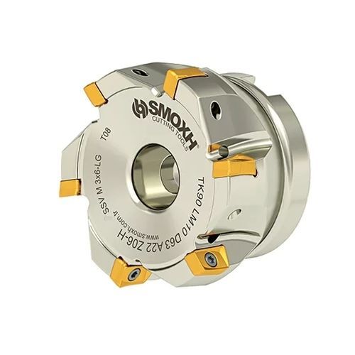 Walzenstirnfräser - TK90 LM10 D63 A22 Z06-H - SMOXH CUTTING TOOLS - 1/4 Kreis / Eckradius / mit austauschbaren Wendeschneidplatten