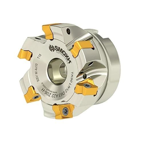 Walzenstirnfräser - TK90 LN12 D63 A22 Z06-H - SMOXH CUTTING TOOLS - 1/4 Kreis / Eckradius / mit austauschbaren Wendeschneidplatten