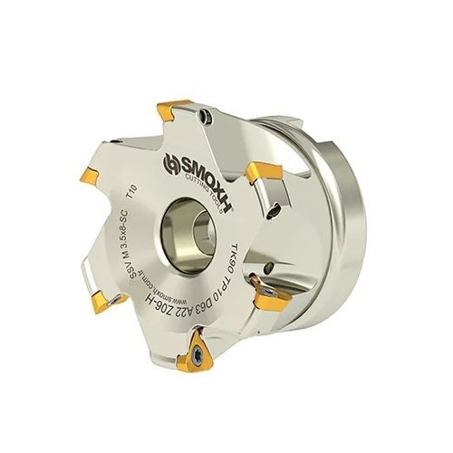 Walzenstirnfräser - TK90 TP10 D63 A22 Z06-H - SMOXH CUTTING TOOLS - 1/4 Kreis / Eckradius / mit austauschbaren Wendeschneidplatten