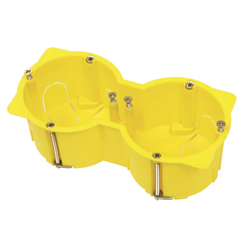 Wandmontierte Box - DOUBLE - courbi - Polymer / für den Innenraum / Stecker