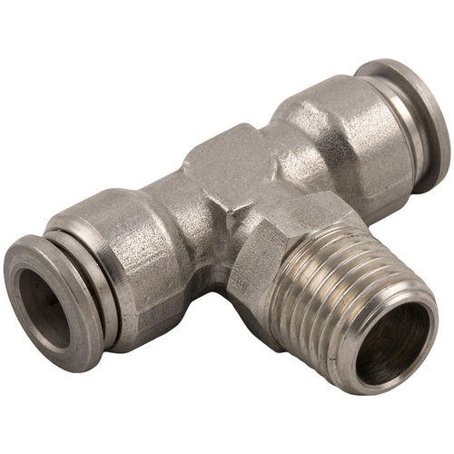 Edelstahl-Anschluss - 60210 series - AIGNEP - für Druckluft / Vakuum / Push-in