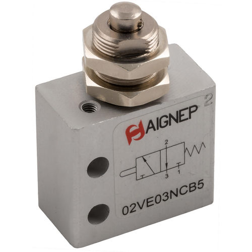 Pneumatik-Wegeventil / mit Klappe - 02VE  - AIGNEP - mechanisch betätigt / 3/2-Wege / normal geschlossen