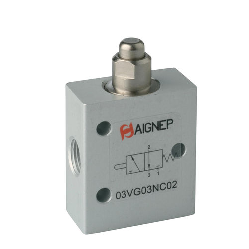 Pneumatik-Wegeventil / mit Klappe - 03VG series - AIGNEP - mechanisch betätigt / 3/2-Wege / 5/2-Wege
