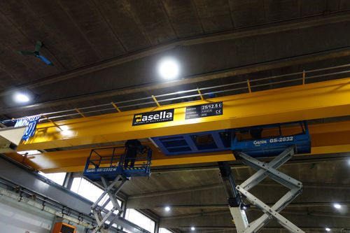 Zweiträger-Laufkran - casella manut.service srl - mit Leichthebesystem / für Intensiveinsatz