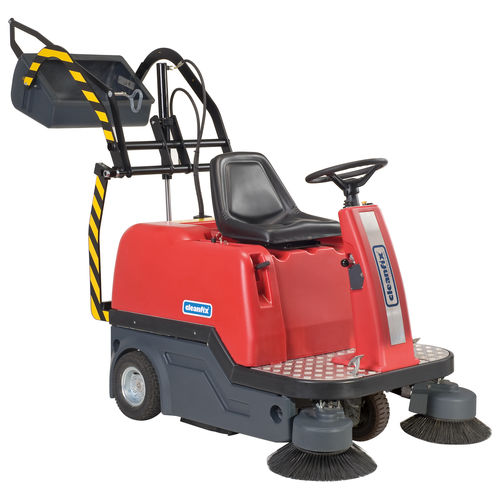 Aufsitz-Kehrsaugmaschine - KS1100 B HD - Cleanfix Reinigungssysteme AG - mit Batterie / kompakt