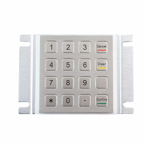 Nummernblock / 16 Tasten - KY2088 - Shenzhen KEYU Co., Ltd  - einbaufähig / Edelstahl / Aluminiumlegierung