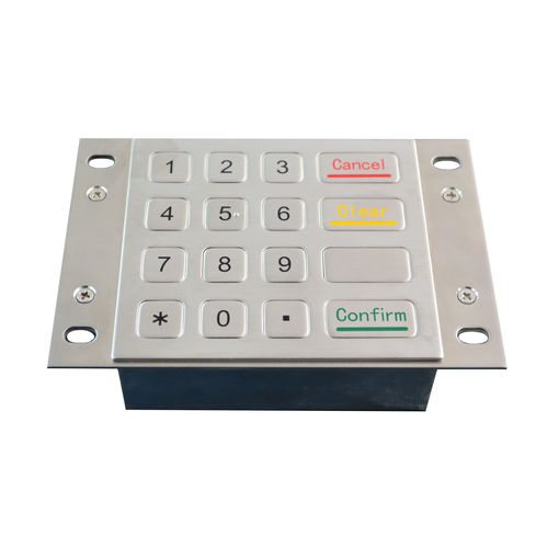 Nummernblock / 16 Tasten - KY3088A - Shenzhen KEYU Co., Ltd  - einbaufähig / Edelstahl / wasserdicht