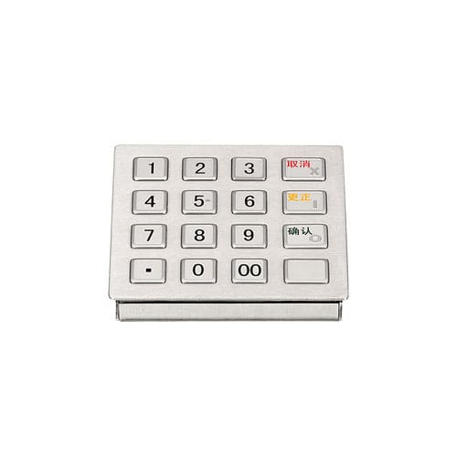 Nummernblock / 16 Tasten - KY3080 - Shenzhen KEYU Co., Ltd  - einbaufähig / Edelstahl / wasserdicht