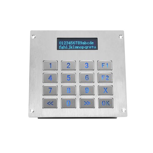 Nummernblock / 16 Tasten - KY3088LP - Shenzhen KEYU Co., Ltd  - einbaufähig / Edelstahl / USB