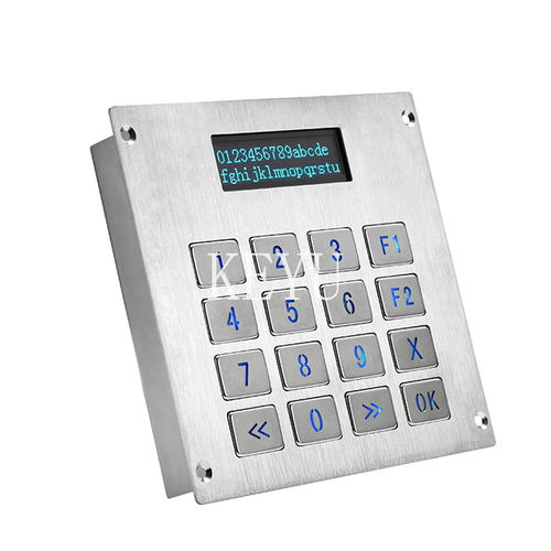 Nummernblock / 16 Tasten - KY-3088LP-2 - Shenzhen KEYU Co., Ltd  - einbaufähig / gebürsteter Edelstahl / RS-232