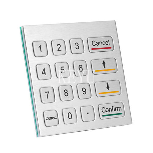 Edelstahltastatur - KY2100A - Shenzhen KEYU Co., Ltd  - einbaufähig / mit mechanischen Tasten / 16 Tasten