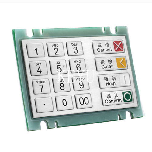 Nummernblock / 16 Tasten - KY3689 - Shenzhen KEYU Co., Ltd  - einbaufähig / gebürsteter Edelstahl / RS-232