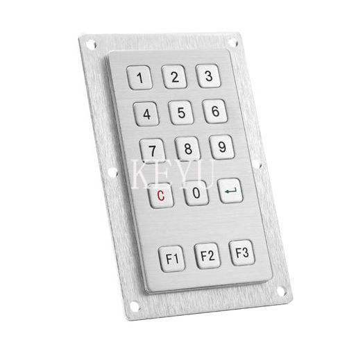 Nummernblock / 15 Tasten - KY2175 - Shenzhen KEYU Co., Ltd  - einbaufähig / gebürsteter Edelstahl / RS-232