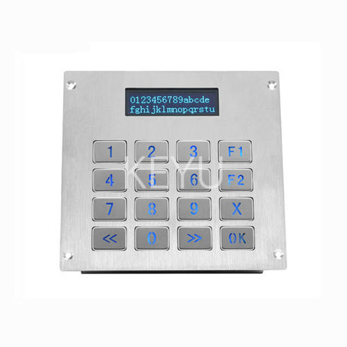 Hinterleuchteter Nummernblock - KY3088-LP - Shenzhen KEYU Co., Ltd  - 16 Tasten / einbaufähig / Edelstahl