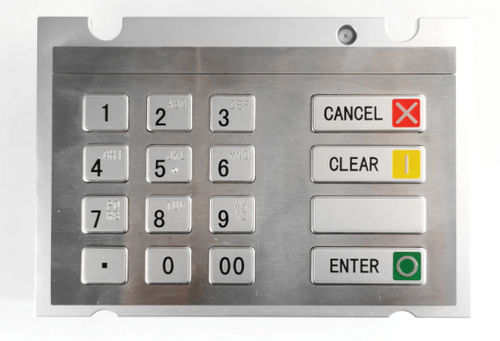 Nummernblock / 16 Tasten - KY3688L - Shenzhen KEYU Co., Ltd  - einbaufähig / Edelstahl / RS-232