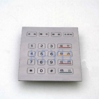 Nummernblock nach Maß - KY2117 - Shenzhen KEYU Co., Ltd  - 20 Tasten / einbaufähig / Edelstahl