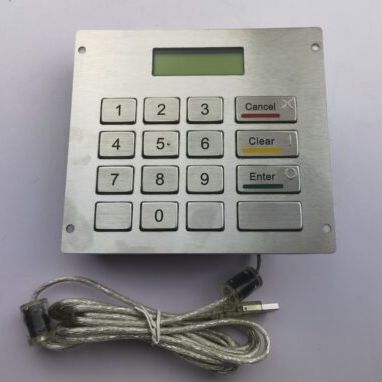 Nummernblock mit LCD-Anzeige - KY-3688LP - Shenzhen KEYU Co., Ltd  - 16 Tasten / einbaufähig / Edelstahl
