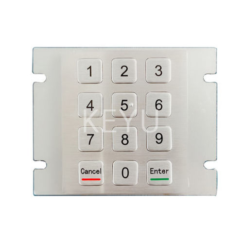 Edelstahl-Nummernblock - KY2070 - Shenzhen KEYU Co., Ltd  - 12 Tasten / einbaufähig / RS-232