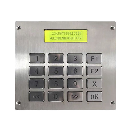 Nummernblock mit LCD-Anzeige - KY3088LCD - Shenzhen KEYU Co., Ltd  - 16 Tasten / einbaufähig / Edelstahl