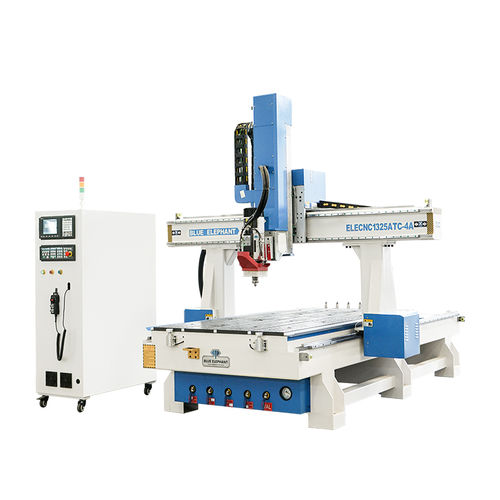 Automatische Konturfräsmaschine - ELECNC1325ATC-4A - Jinan Blue Elephant CNC Machinery Co.,Ltd - 4-Achs / 1-Spindel / für Holz