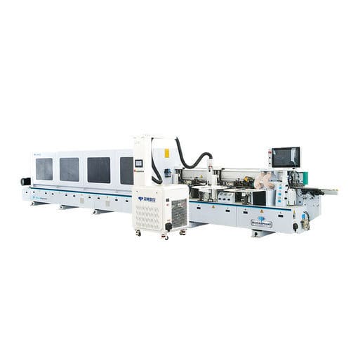 Vollautomatische Kantenanleimmaschine - E-80L - Jinan Blue Elephant CNC Machinery Co.,Ltd - für Holz / für Paneele / für Möbel