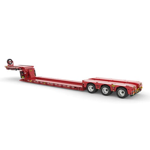 Baumaschinentransporter-Sattelauflieger - Broshuis BV - Gooseneck / Ultra-Tieflader / 3-Achsen