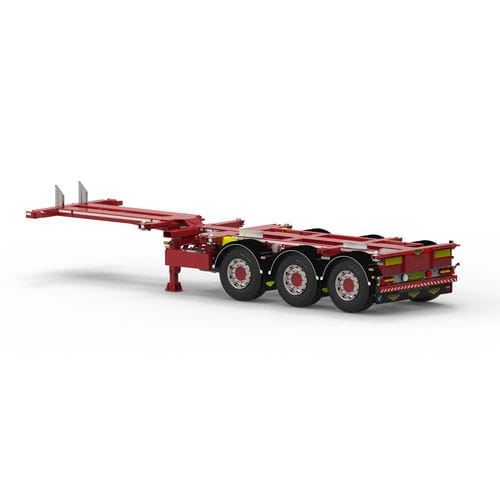 Anhänger für Containertransport - Broshuis BV - 3-Achsen / angehängt / für Industriematerial