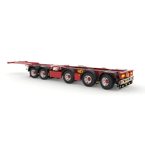 Anhänger für Containertransport - Broshuis BV - für Industriematerial / 5-Achsen / angehängt