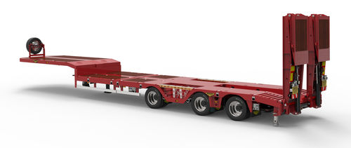 Baumaschinentransporter-Sattelauflieger - Broshuis BV - automatische Erfassung / für Maschinen / Baustellen
