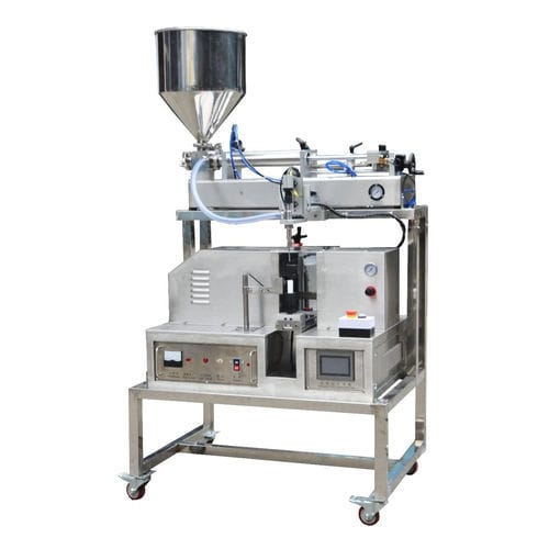 Halbautomatische Abfüllmaschine mit Traysealer - DTG- SU-1 - Shandong Dongtai Machinery Manufacturing Co., Ltd. - für Tuben / für pastöse Produkte / für die Lebensmittelindustrie