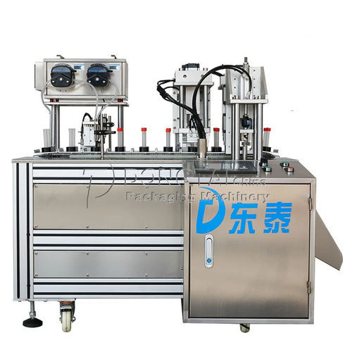 Füllmaschine für Öl - Shandong Dongtai Machinery Manufacturing Co., Ltd. - halbautomatisch / Flaschen / für Tuben