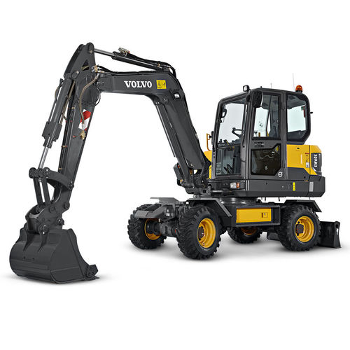 Minibagger - EW60E - Volvo Construction Equipment - Rad / Diesel / für Baustellen