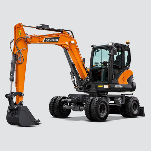 Mittelgroßer Bagger - DX57W-7 - DAEWOO Construction Equipment Division - Rad / Diesel