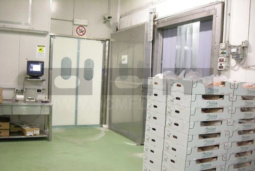 Einflügeltür - OCM Industrial Doors - Polyethylen / für Kühlraum / für die Lebensmittelindustrie