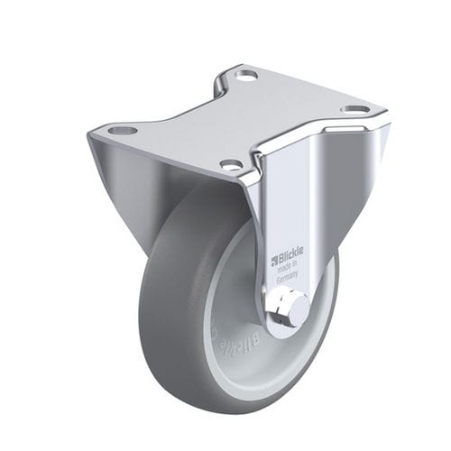 Bockrolle - B-TPA series - Blickle Räder+Rollen GmbH u. Co. KG - mit Grundplatte / geräuscharm / Pressstahl